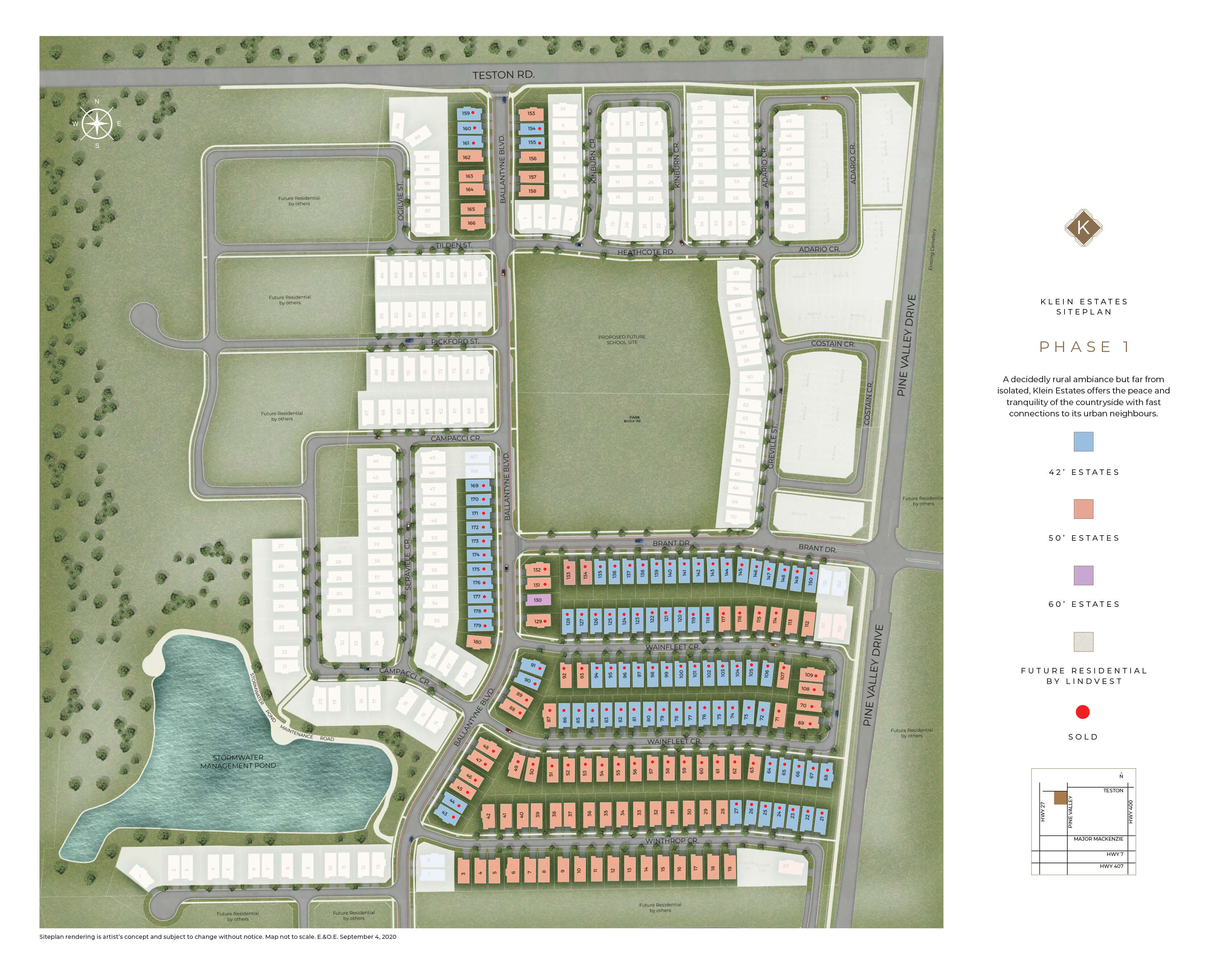 Klein Estates Siteplan